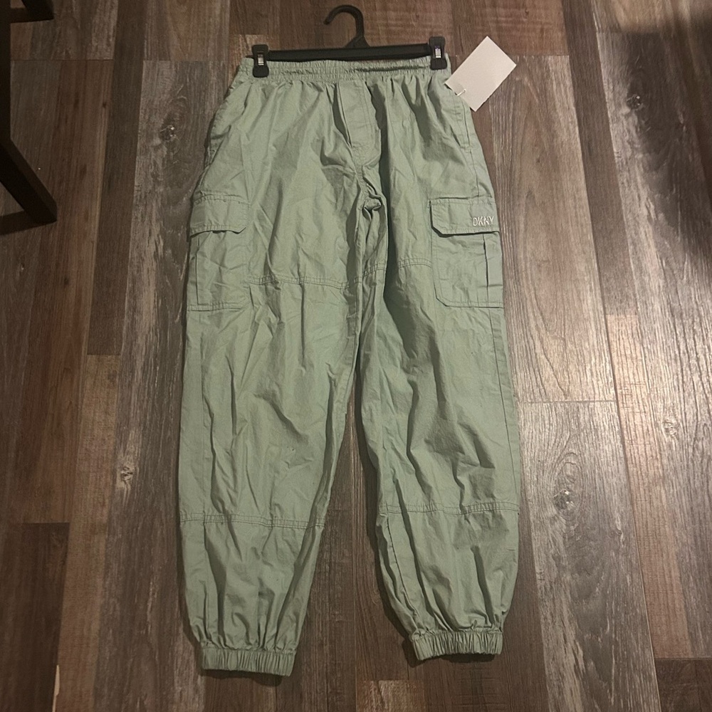 DKNY Army Green  Cargo Utility Pockets joggers Pants youth XL 121